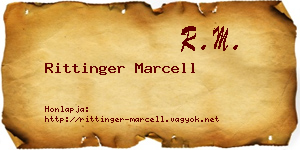 Rittinger Marcell névjegykártya